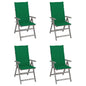 Garden Chair Set of 4 Grey, Green