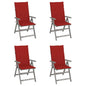 Garden Chair Set of 4 Grey Solid acacia wood Medium