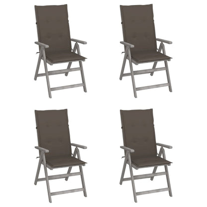 Garden Chair Set of 4 Grey