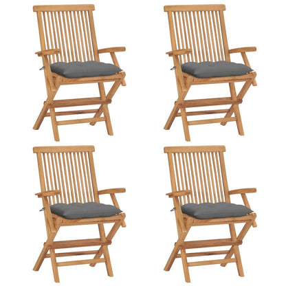 Garden Chair Set of 4 Natural wood Fine sanded teak hardwood