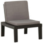 Lounge Chair Grey, Anthracite Plastic, Fabric Medium