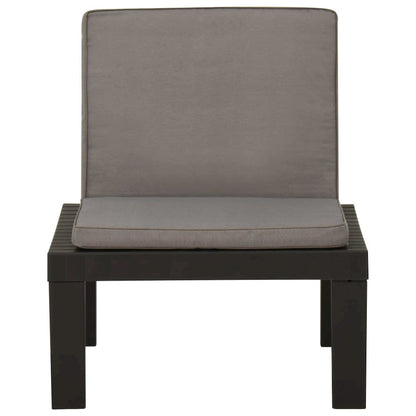 Lounge Chair Grey, Anthracite Plastic, Fabric Medium