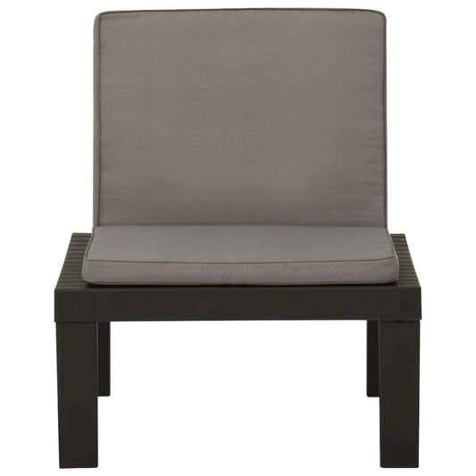 Lounge Chair Grey, Anthracite Plastic, Fabric Medium