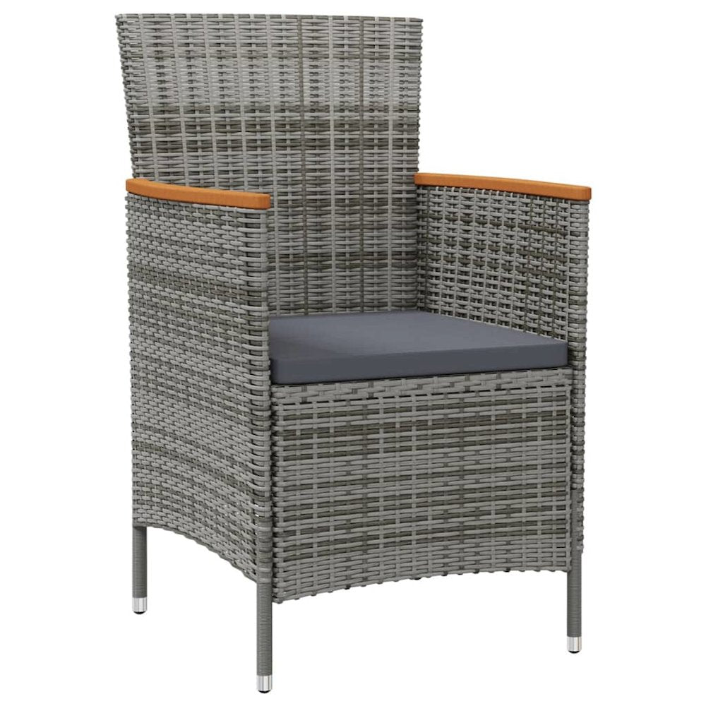 Garden Dining Chair Set of 2 Grey