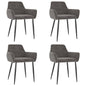 Dining Chairs 4 pcs Dark Gray Velvet