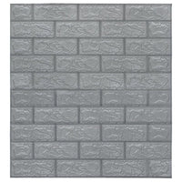 3D Wallpaper Bricks Self-adhesive 10 pcs Anthracite