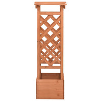 vidaXL Trellis Planter with Arch 19.3"x15.4"x46.1" Firwood