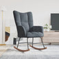 Rocking Chair Dark Gray Velvet