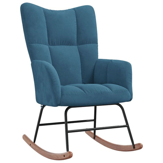 Rocking Chair Blue Velvet