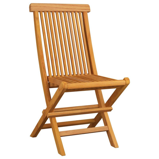 Folding Chair Set of 8 Warm teak Solid Teak Wood Standard