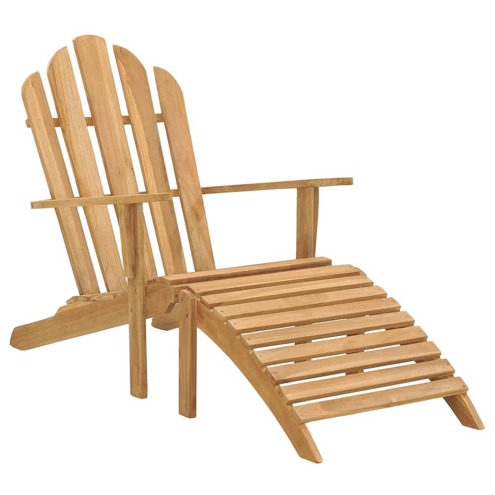 Adirondack Chair Set of 2 Natural Teak
