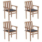 Stackable Chair Set of 4 Anthracite