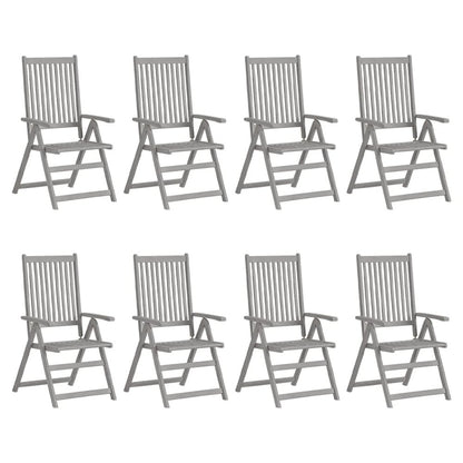 Garden Chair Set of 8 Grey