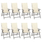 Garden Chair Set of 8 Grey