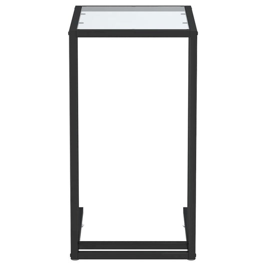 Computer Side Table Transparent 19.7"x13.8"x25.6" Tempered Glass