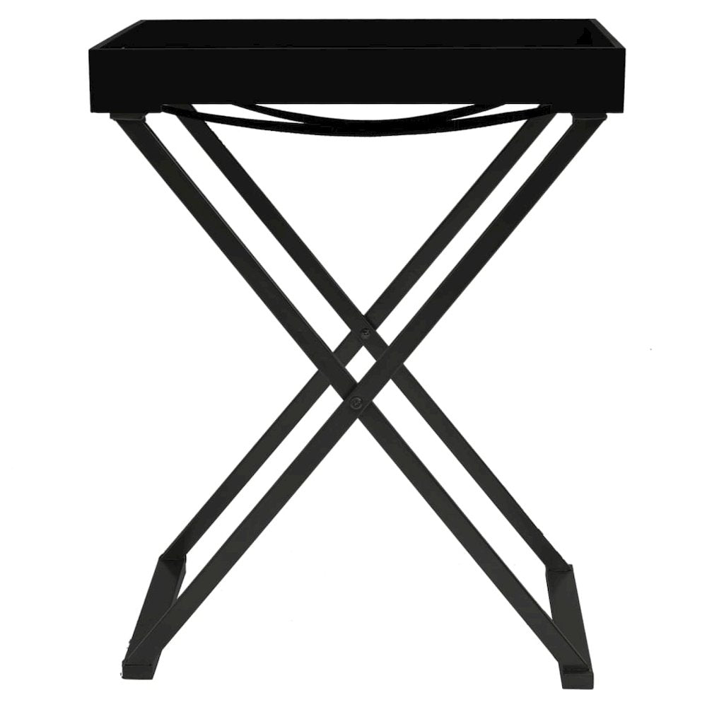Folding Table Black 18.9"x13.4"x24" MDF