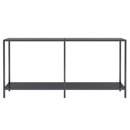 Console Table Black 63"x13.8"x29.7" Tempered Glass