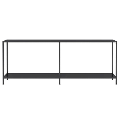 Console Table Black 78.7"x13.8"x29.7" Tempered Glass