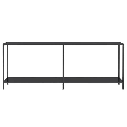Console Table Black 78.7"x13.8"x29.7" Tempered Glass
