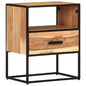 Bed Cabinet Natural brown, black