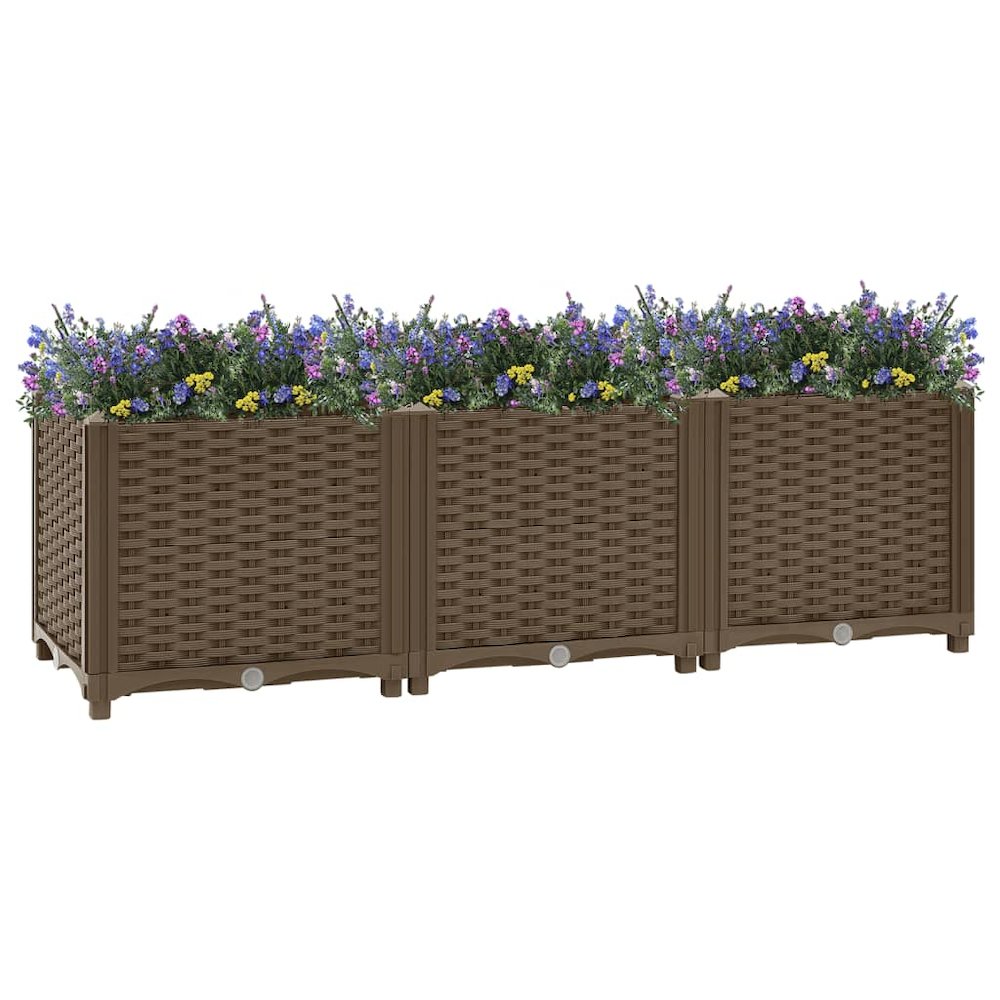 vidaXL Raised Bed 47.2"x15.7"x15" Polypropylene, 316517