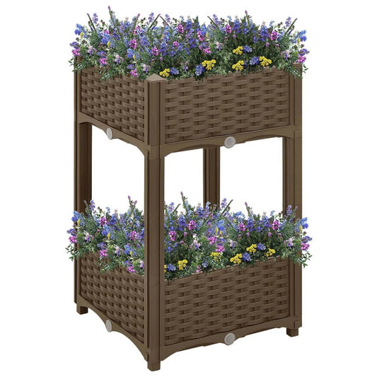 vidaXL Raised Bed 15.7"x15.7"x28" Polypropylene, 316519