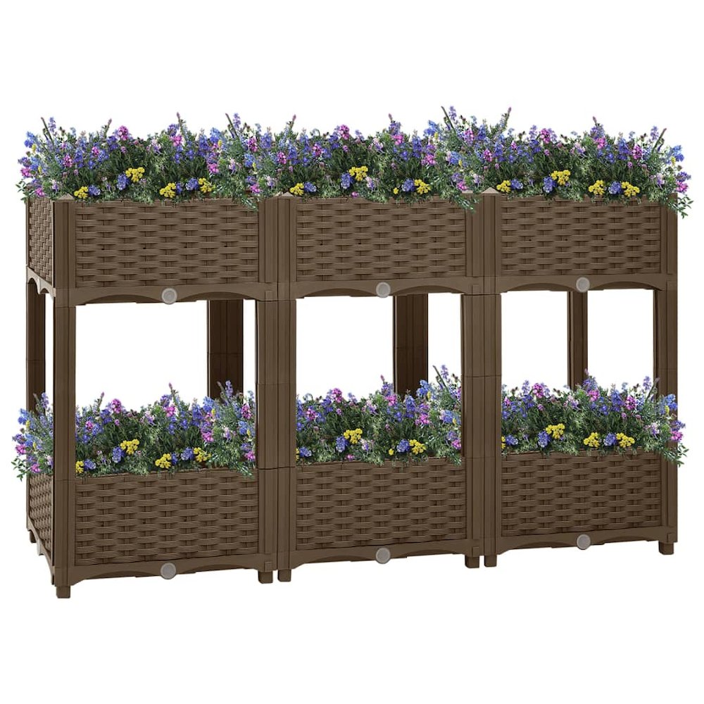 vidaXL Raised Bed 47.2"x15.7"x28" Polypropylene, 316521