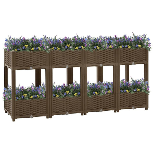 vidaXL Raised Bed 63"x15.7"x28" Polypropylene, 316522