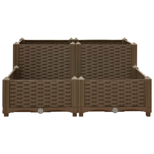 vidaXL Raised Bed 31.5"x31.5"x15" Polypropylene, 316523