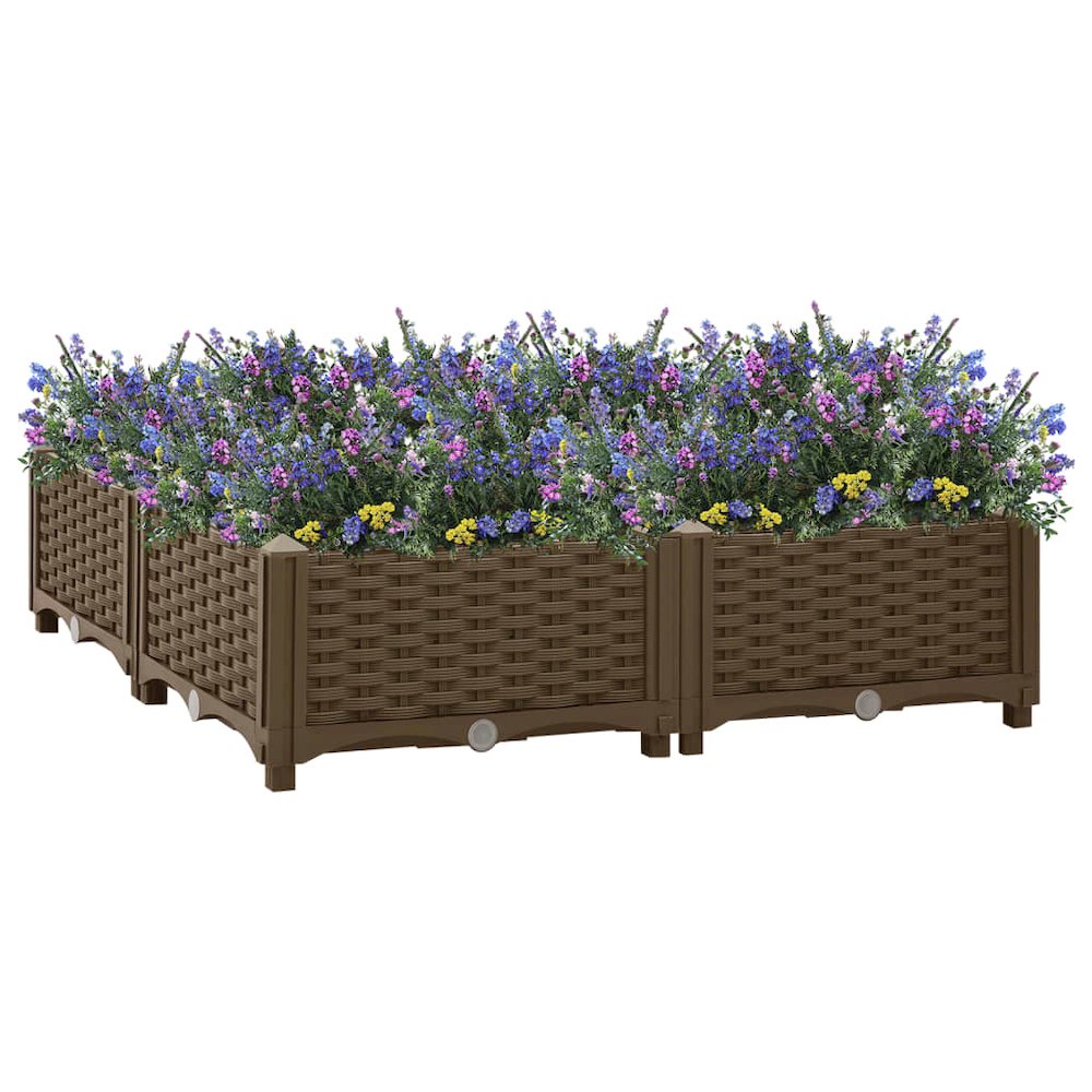 vidaXL Raised Bed 31.5"x31.5"x9.1" Polypropylene, 316524
