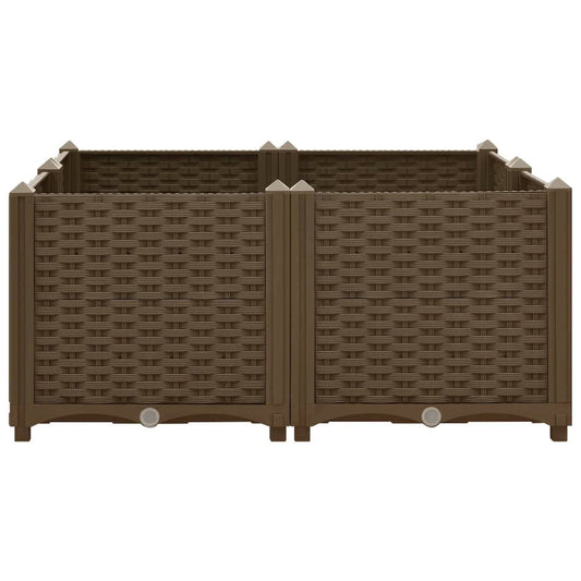 vidaXL Raised Bed 31.5"x31.5"x15" Polypropylene, 316525