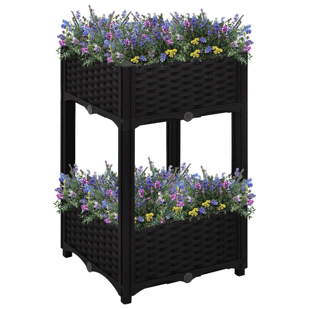 vidaXL Raised Bed 15.7"x15.7"x28" Polypropylene, 316534