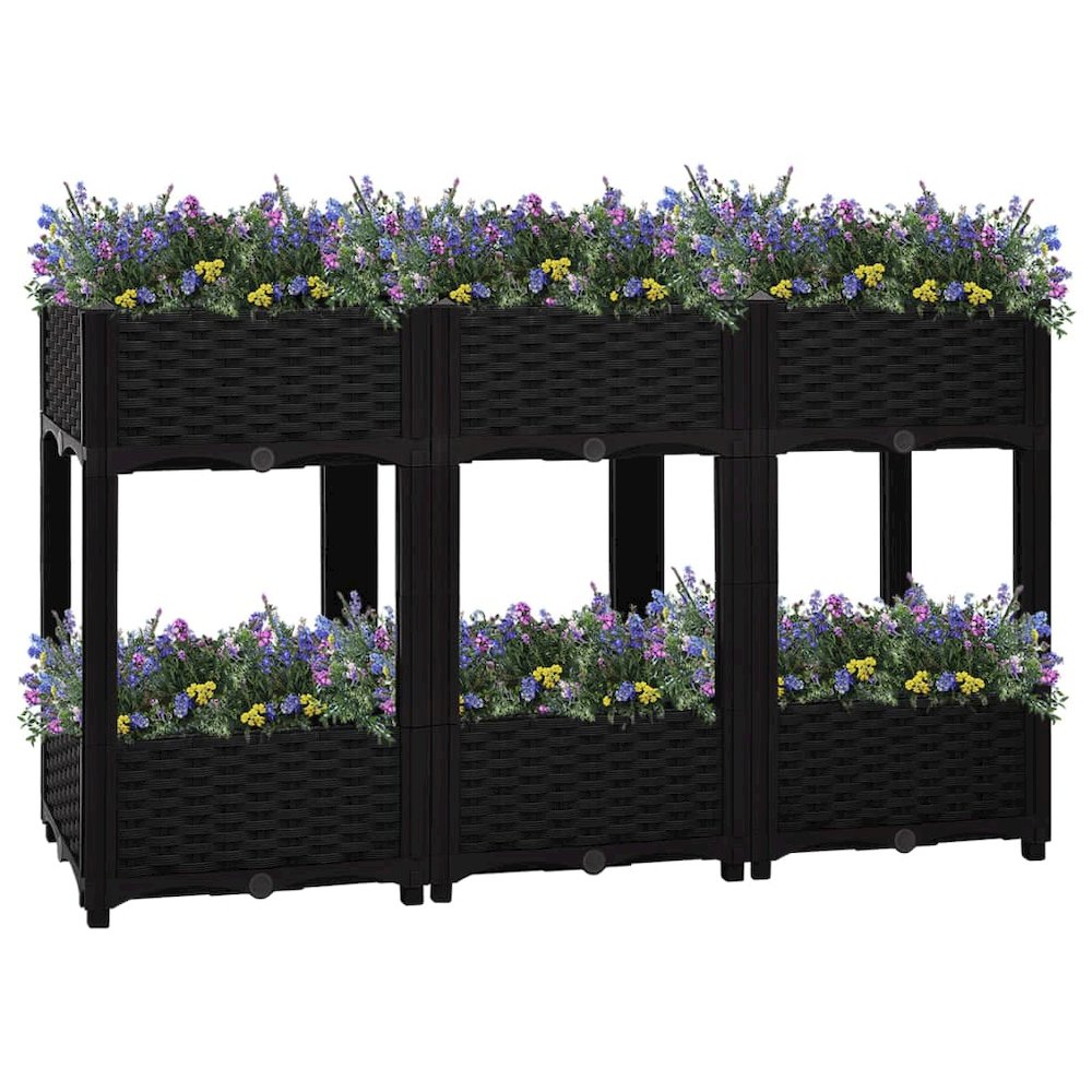 vidaXL Raised Bed 47.2"x15.7"x28" Polypropylene, 316536