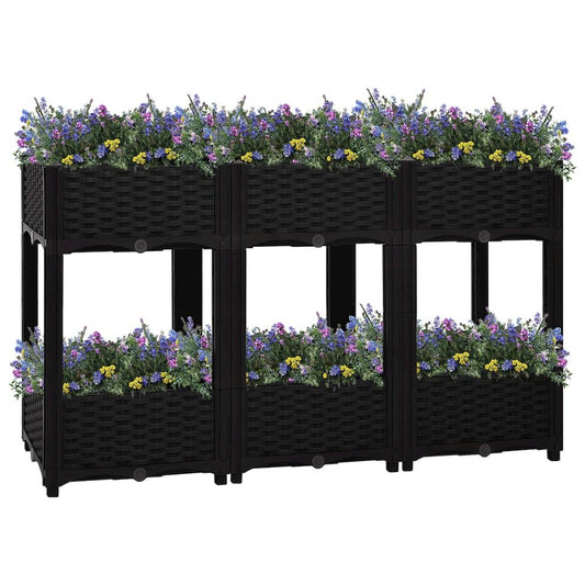 vidaXL Raised Bed 47.2"x15.7"x28" Polypropylene, 316536