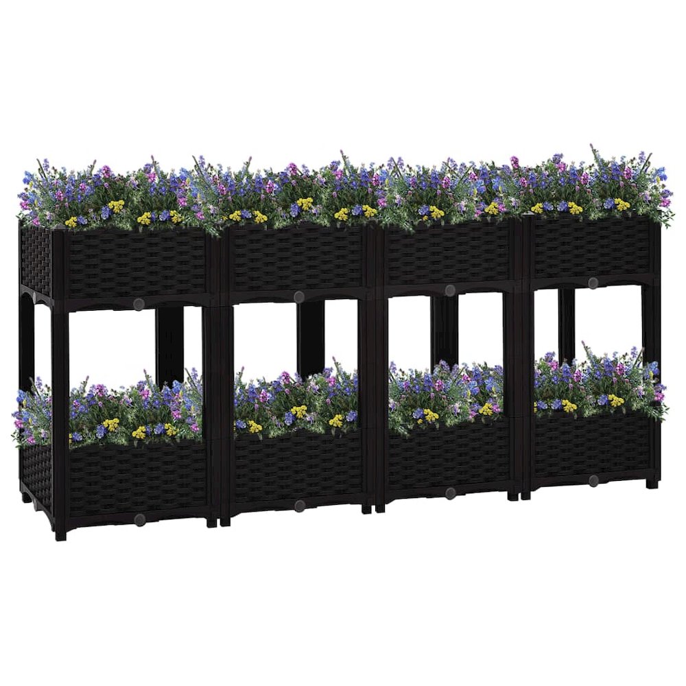 vidaXL Raised Bed 63"x15.7"x28" Polypropylene, 316537