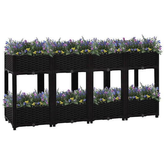 vidaXL Raised Bed 63"x15.7"x28" Polypropylene, 316537
