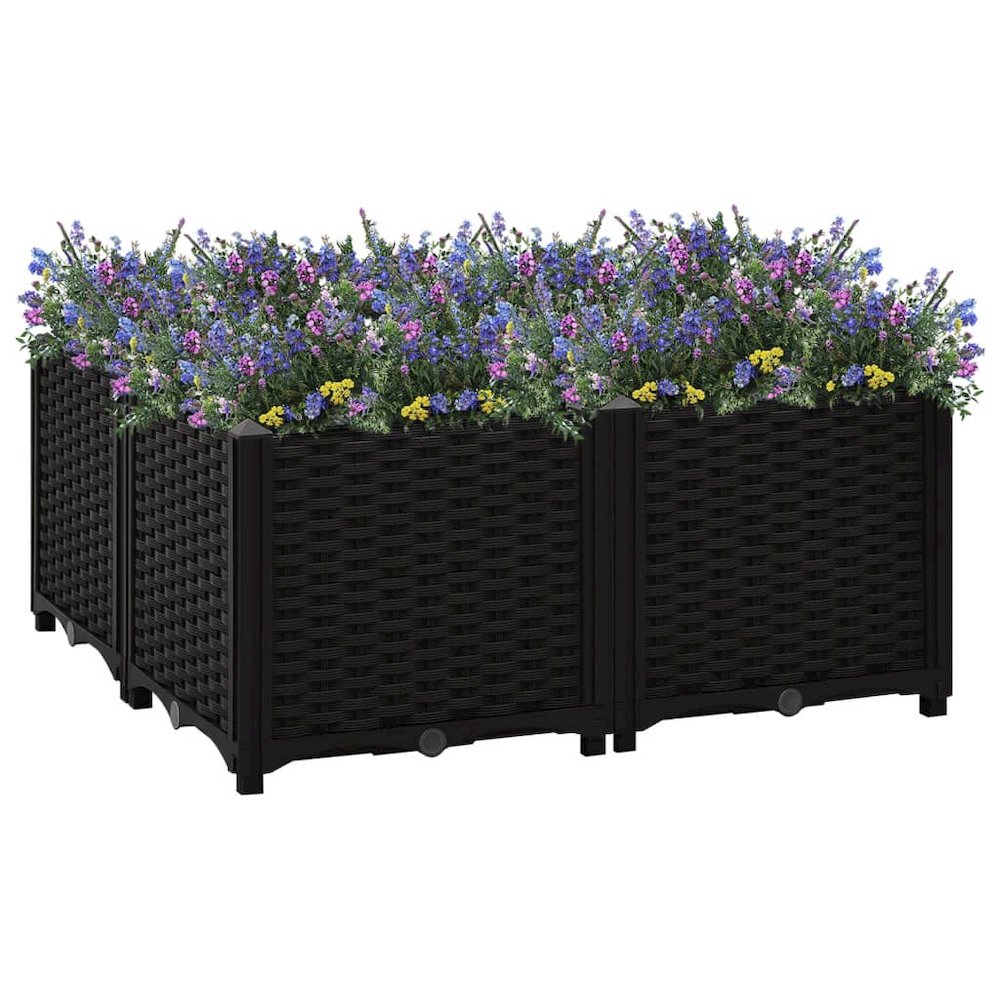vidaXL Raised Bed 31.5"x31.5"x15" Polypropylene, 316540