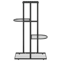 4-Floor Flower Stand 16.9"x8.7"x29.9" Black Metal
