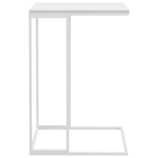 Side Table White 15.7"x11.8"x23.2" Engineered Wood