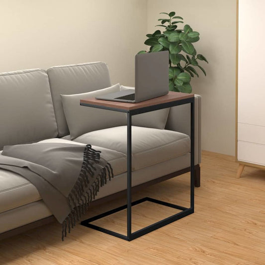 Side Table Black 21.7"x13.8"x26" Engineered Wood