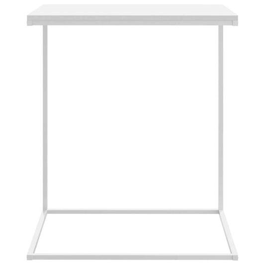 Side Table White 21.7"x13.8"x26" Engineered Wood