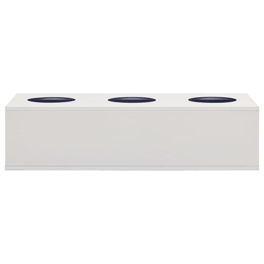 vidaXL Office Flower Box Light Gray 35.4"x15.7"x9.1" Steel