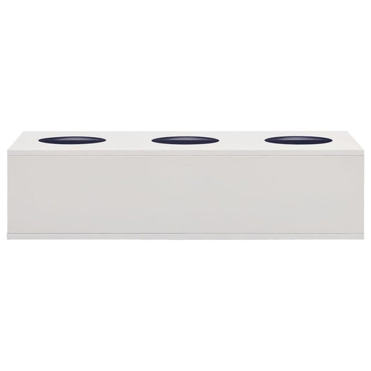 vidaXL Office Flower Box Light Gray 35.4"x15.7"x9.1" Steel