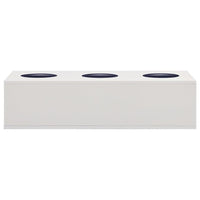 vidaXL Office Flower Box Light Gray 35.4"x15.7"x9.1" Steel