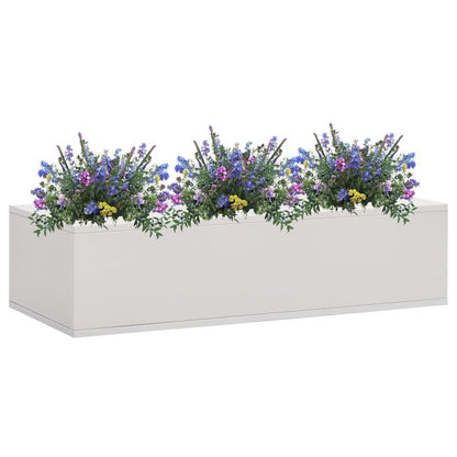 vidaXL Office Flower Box Light Gray 35.4"x15.7"x9.1" Steel