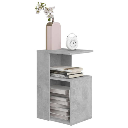 Side Table Concrete Gray 14.2"x11.8"x22" Engineered Wood