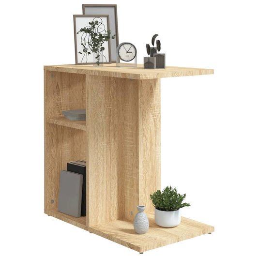 Side Table Sonoma Oak 19.7"x11.8"x19.7" Engineered Wood