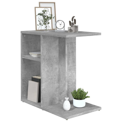 Side Table Concrete Gray 19.7"x11.8"x19.7" Engineered Wood