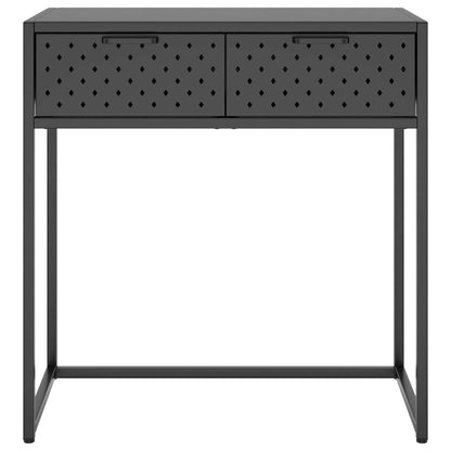 vidaXL Console Table Anthracite 28.3"x13.8"x29.5" Steel