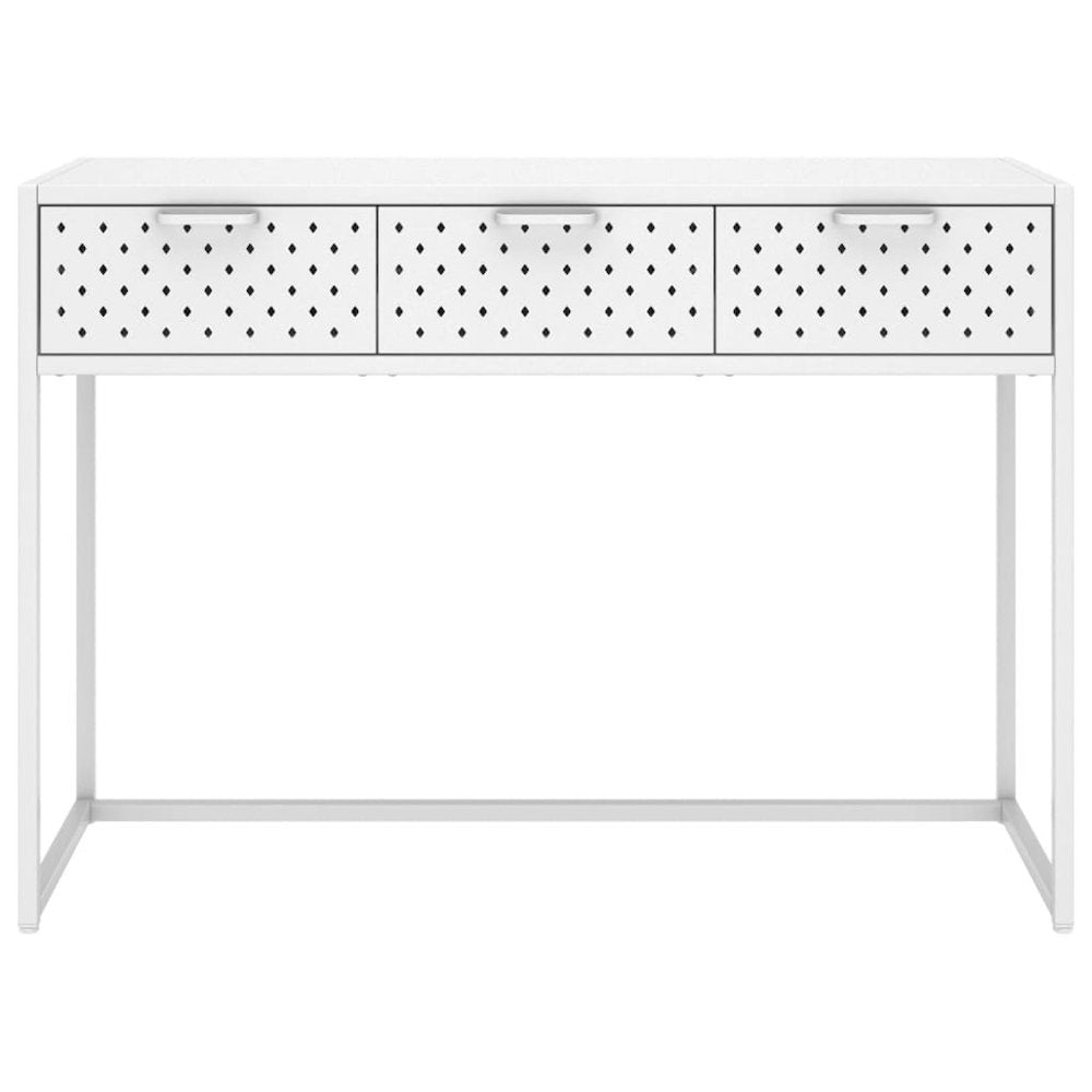 vidaXL Console Table White 41.7"x13.8"x29.5" Steel